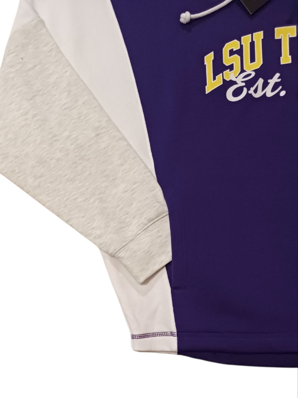 LSU Colorblock Cropped Hoodie - Picture 3 of 16